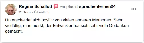Bewertung für Sprachenlernen24 05