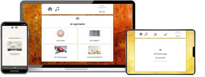 Screenshot Aufbaukurs Spanisch von Sprachenlernen24