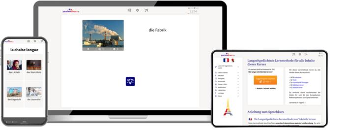 Screenshot Französisch für Fortgeschrittene von Sprachenlernen24