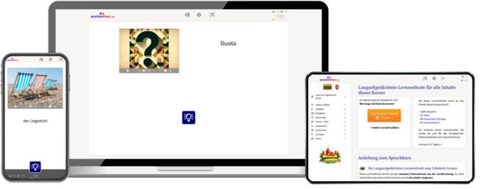 Screenshot Litauisch für Fortgeschrittene von Sprachenlernen24