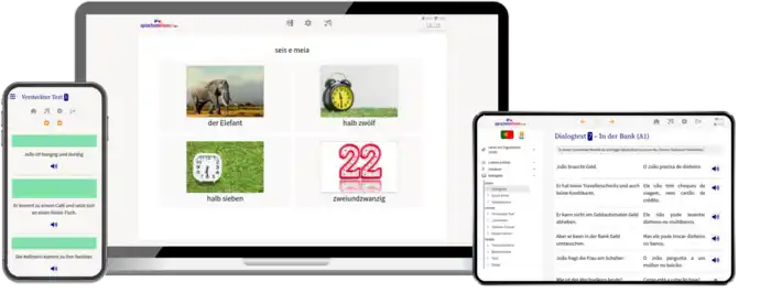 Vokabeltraining Portugiesisch mit Muttersprachler-Audio