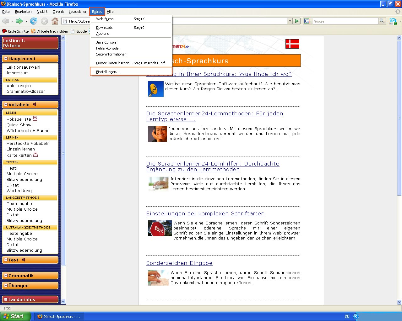 Installation Windows XP